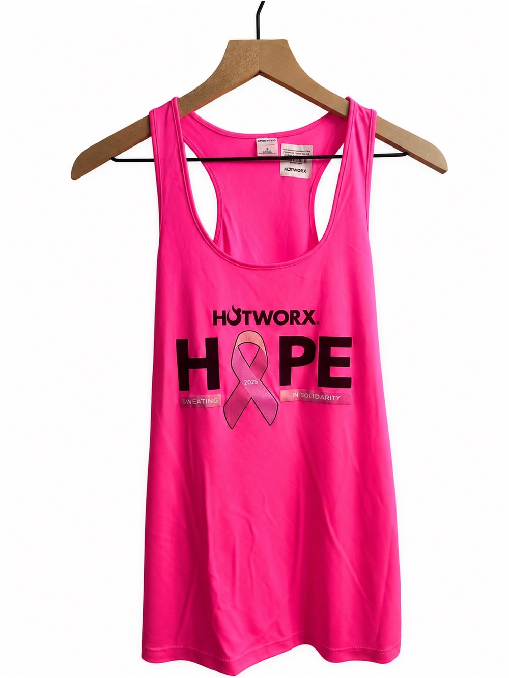 Hotworx Hope NWT Neon Pink Women's Racerback Tank Top Size S